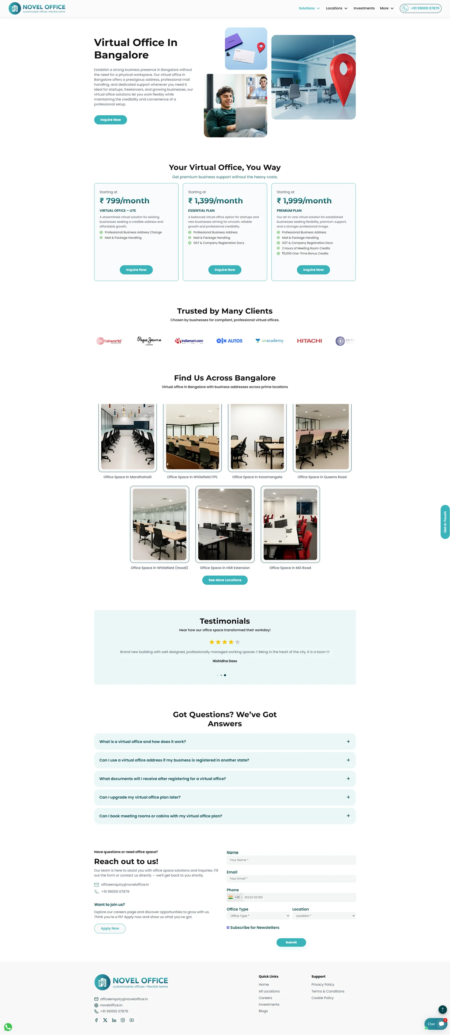 Novel Office production screen